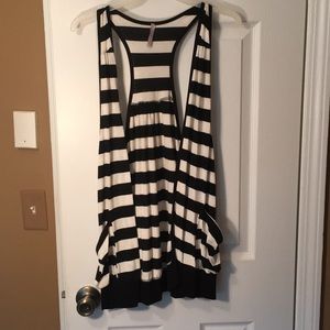 Black and white striped tank overlay